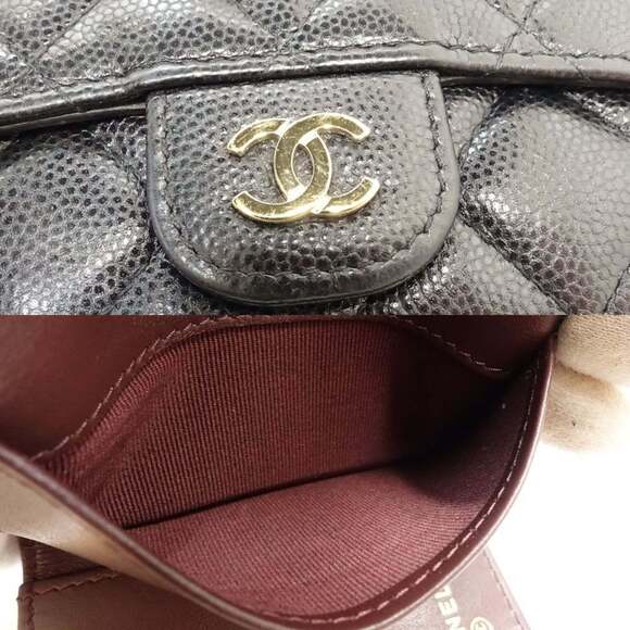 CHANEL Black Caviar Leather Logo Wallet - Picture 8 of 10